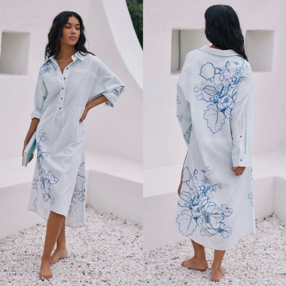 By Anthropologie Floral Popover Dress | NWT | Size S/M | Retail Price $118